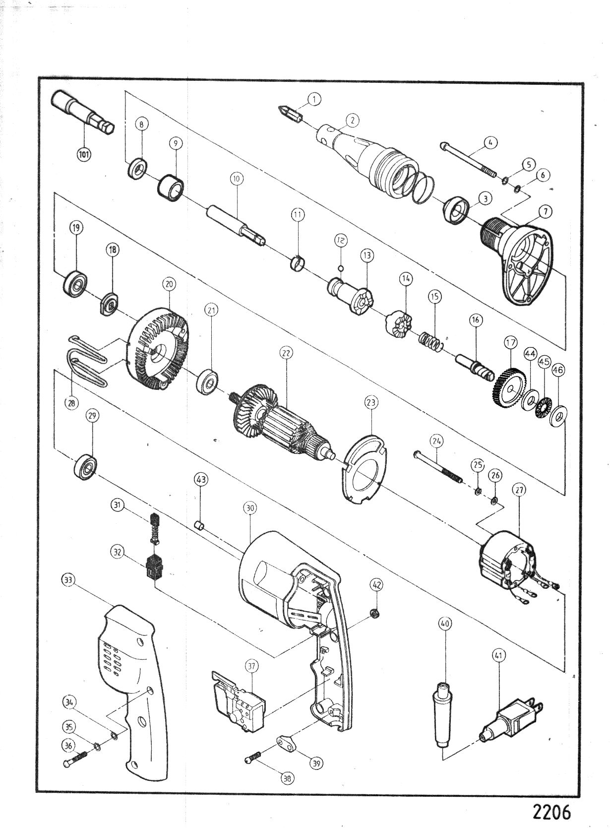 電動調速錘鑽 2206